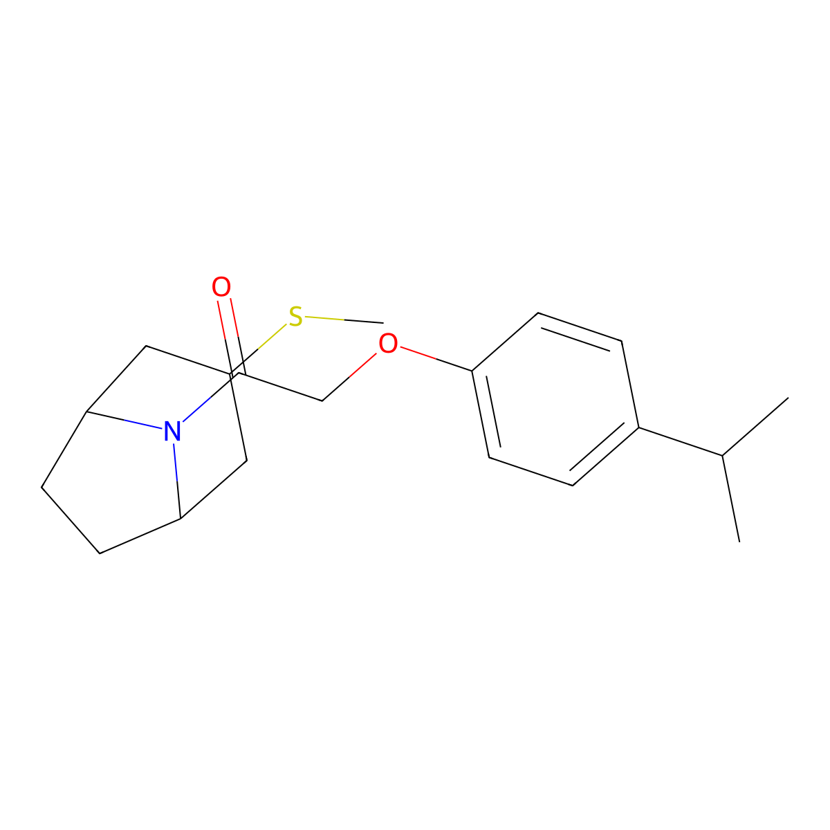 2-(4-isopropylphenoxy)-1-((1R,5S)-3-(methylthio)-8-azabicyclo[3.2.1]octan-8-yl)ethanone molecular structure, CAS 1795298-44-0