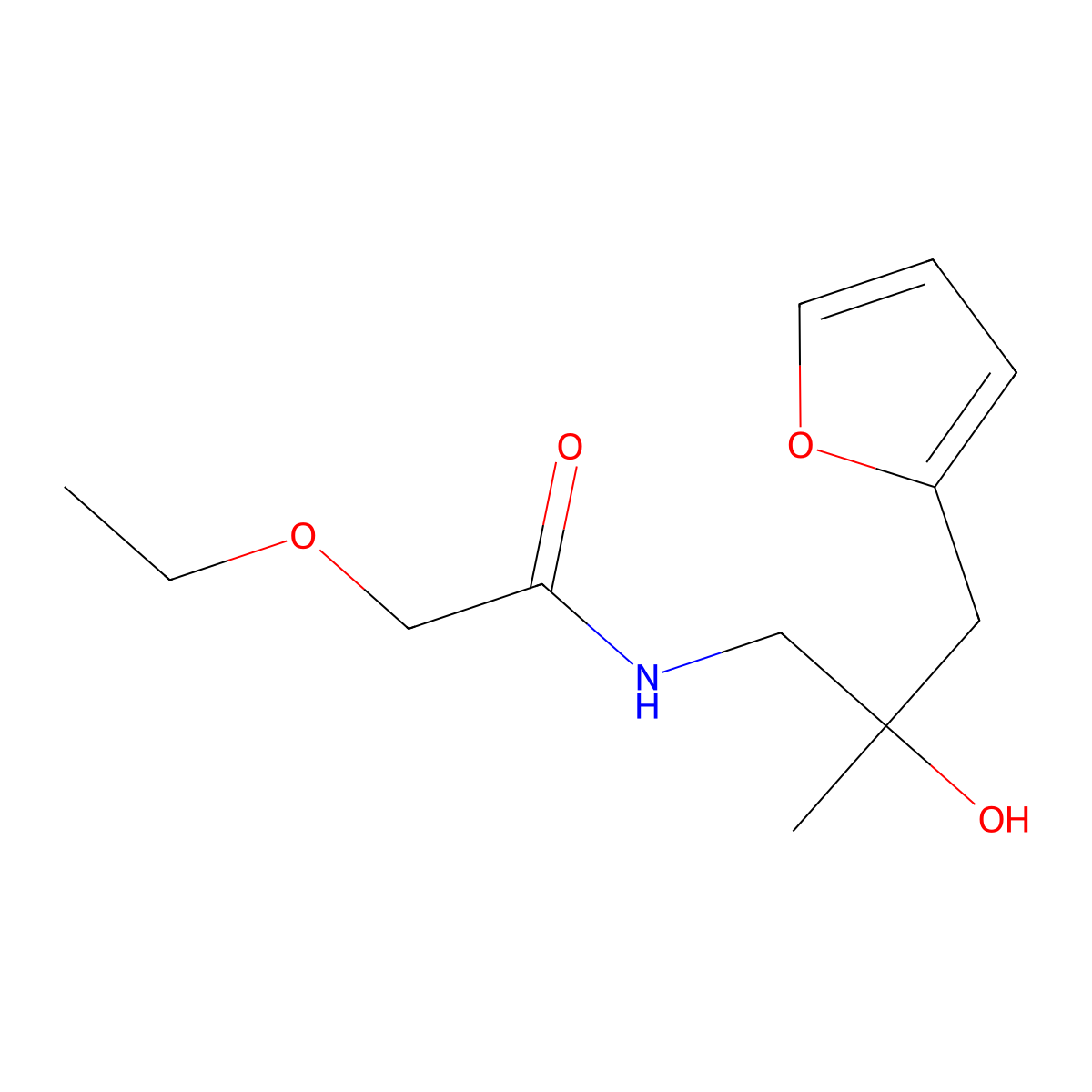 2-ethoxy-N-[3-(furan-2-yl)-2-hydroxy-2-methylpropyl]acetamide molecular structure, CAS 1795298-51-9