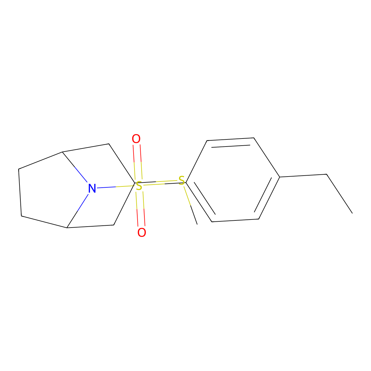 (1R,5S)-8-((4-ethylphenyl)sulfonyl)-3-(methylthio)-8-azabicyclo[3.2.1]octane molecular structure, CAS 1795298-52-0