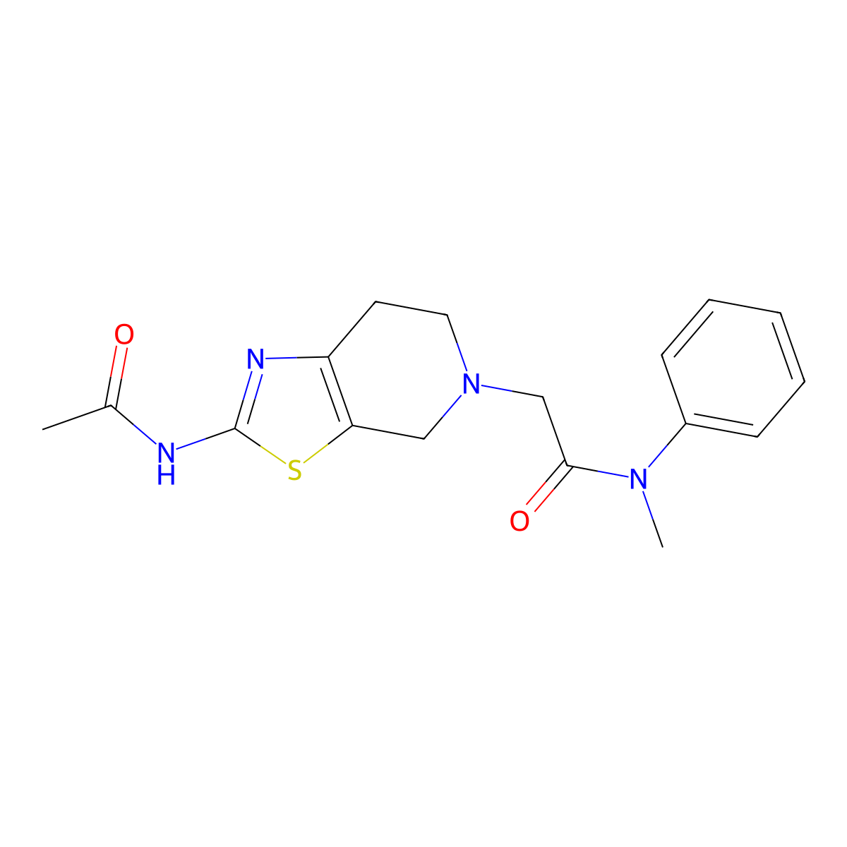 2-(2-acetamido-6,7-dihydrothiazolo[5,4-c]pyridin-5(4H)-yl)-N-methyl-N-phenylacetamide molecular structure, CAS 1795298-67-7