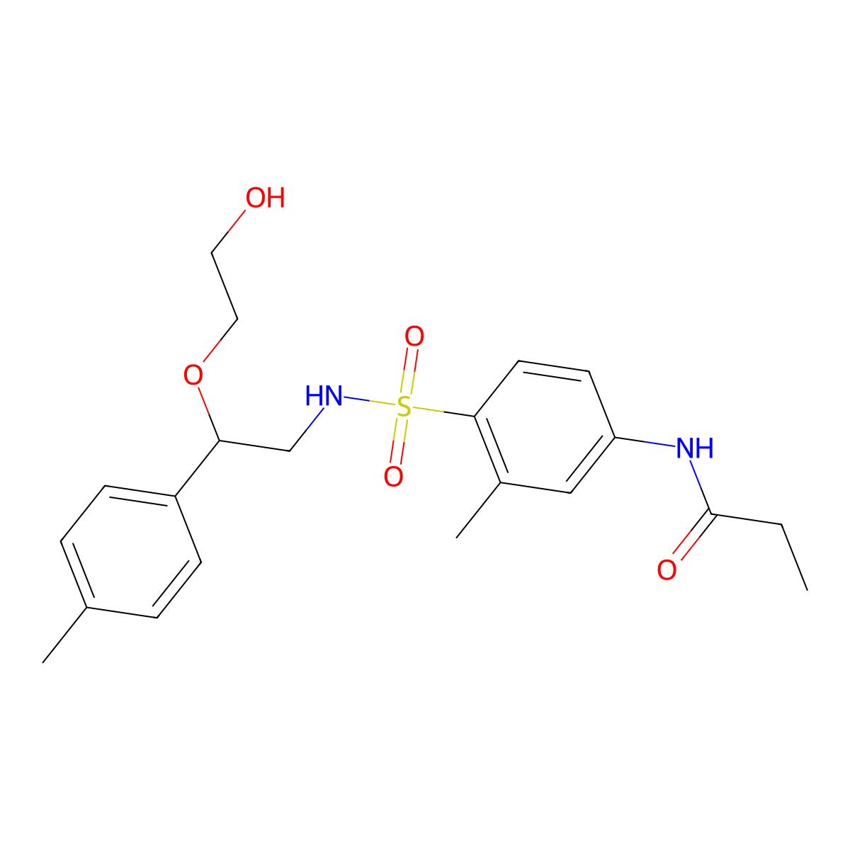 N-(4-(N-(2-(2-hydroxyethoxy)-2-(p-tolyl)ethyl)sulfamoyl)-3-methylphenyl)propionamide molecular structure, CAS 1795298-79-1