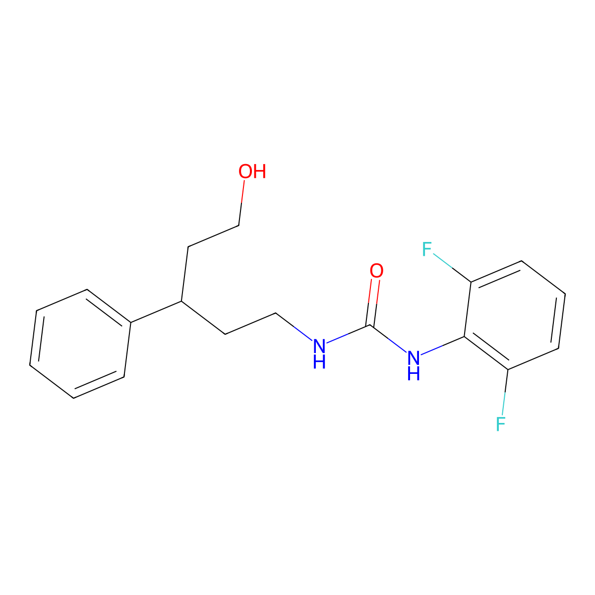 1-(2,6-Difluorophenyl)-3-(5-hydroxy-3-phenylpentyl)urea molecular structure, CAS 1795299-16-9