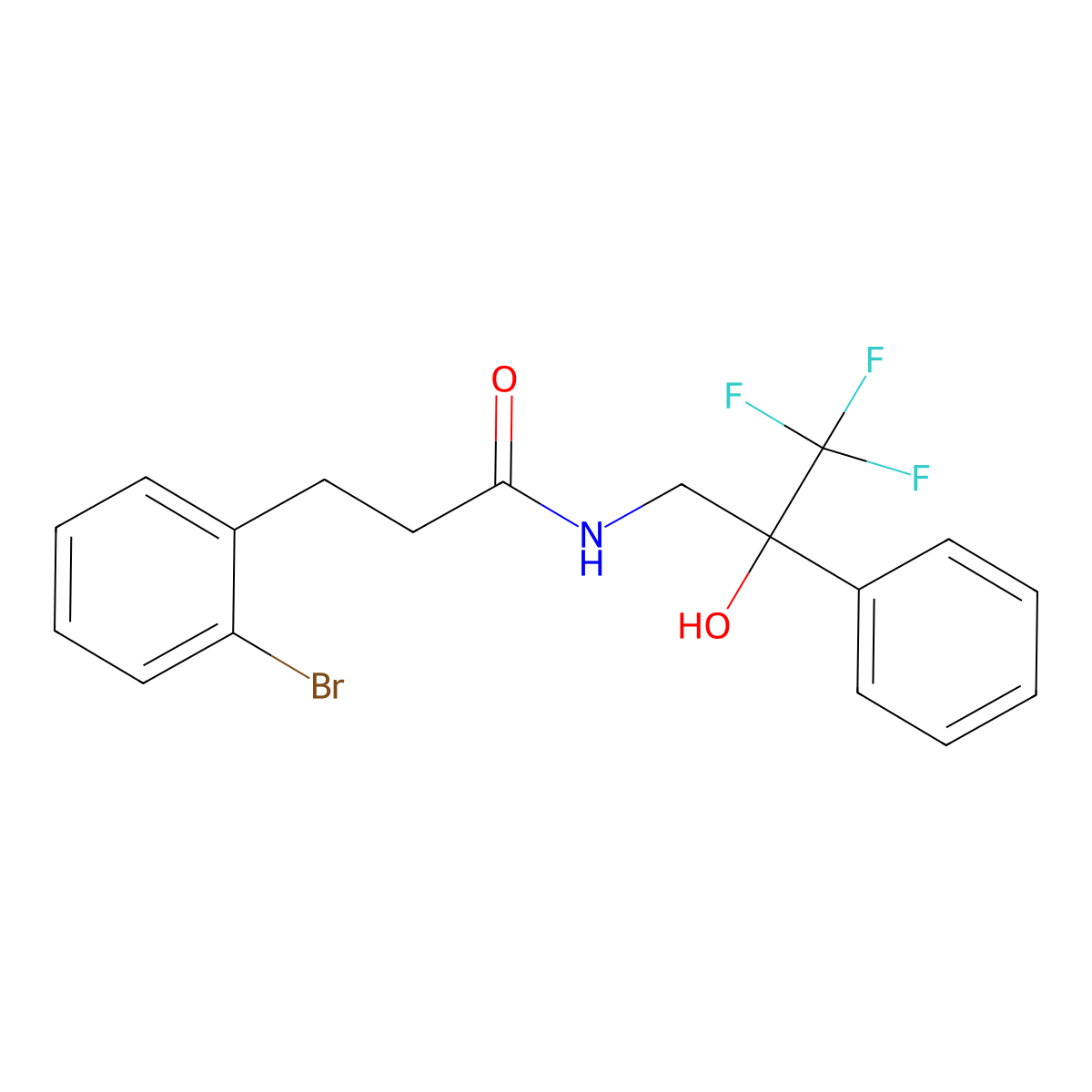 3-(2-bromophenyl)-N-(3,3,3-trifluoro-2-hydroxy-2-phenylpropyl)propanamide molecular structure, CAS 1795299-24-9
