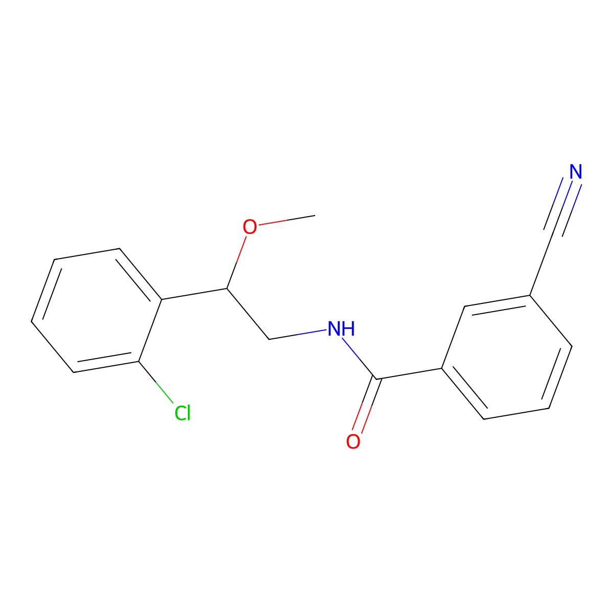 N-[2-(2-chlorophenyl)-2-methoxyethyl]-3-cyanobenzamide molecular structure, CAS 1795299-82-9