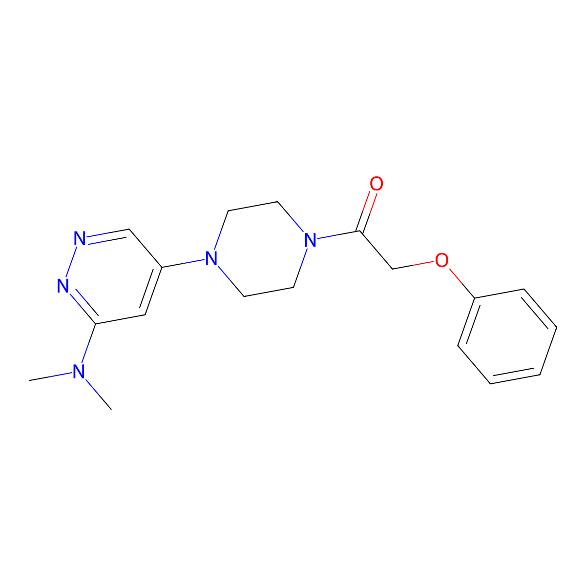 1-(4-(6-(Dimethylamino)pyridazin-4-yl)piperazin-1-yl)-2-phenoxyethanone molecular structure, CAS 1795299-83-0