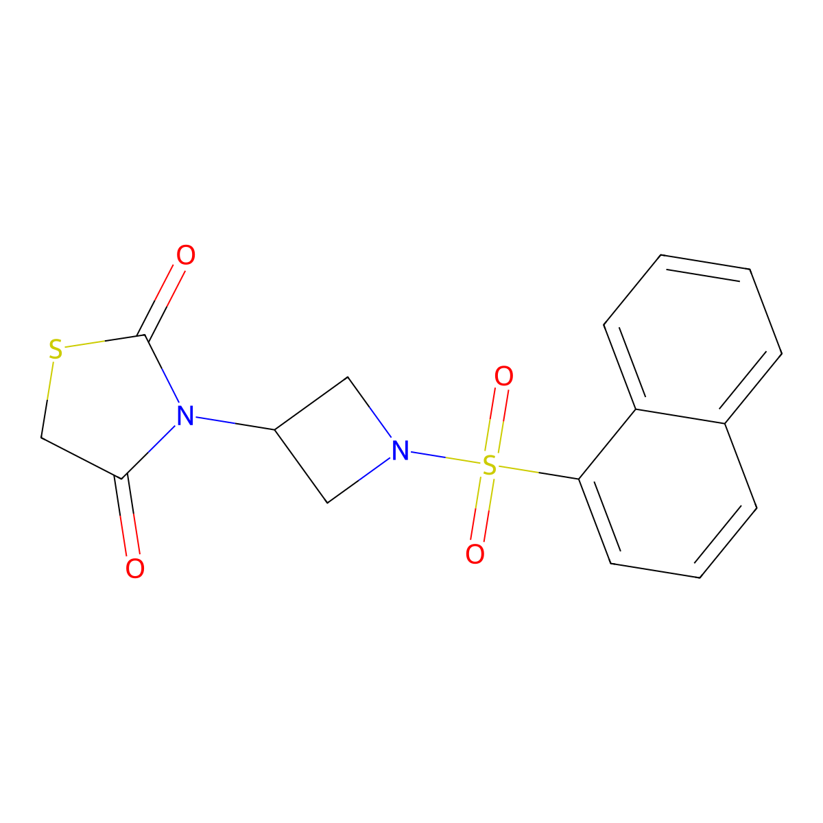 3-(1-(Naphthalen-1-ylsulfonyl)azetidin-3-yl)thiazolidine-2,4-dione molecular structure, CAS 1795299-87-4