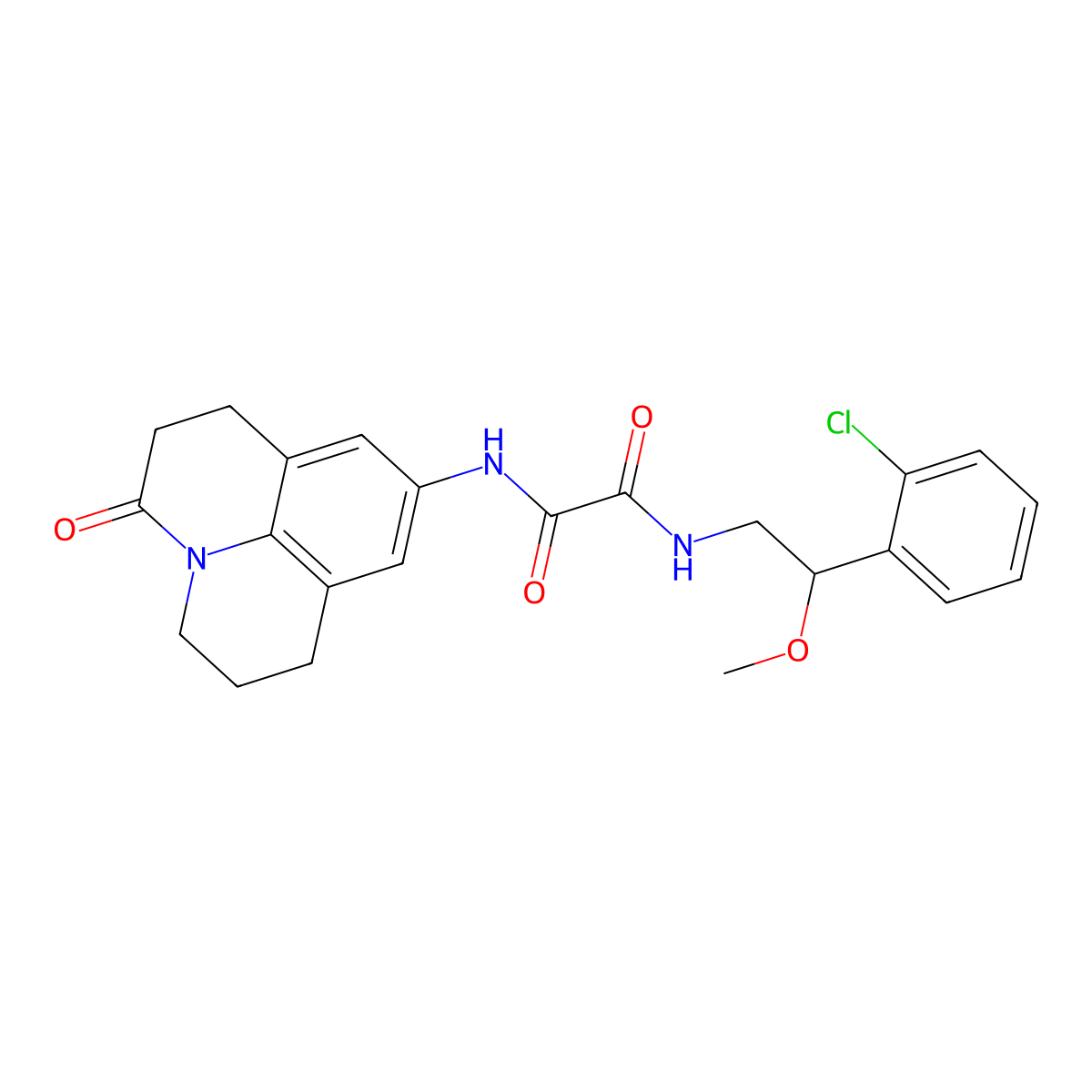 N'-[2-(2-chlorophenyl)-2-methoxyethyl]-N-{2-oxo-1-azatricyclo[7.3.1.0^{5,13}]trideca-5,7,9(13)-trien-7-yl}ethanediamide molecular structure, CAS 1795299-92-1