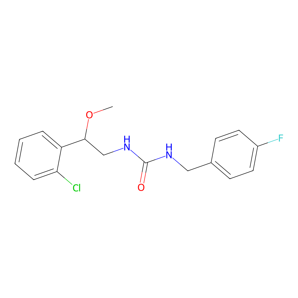 1-(2-(2-Chlorophenyl)-2-methoxyethyl)-3-(4-fluorobenzyl)urea molecular structure, CAS 1795300-00-3