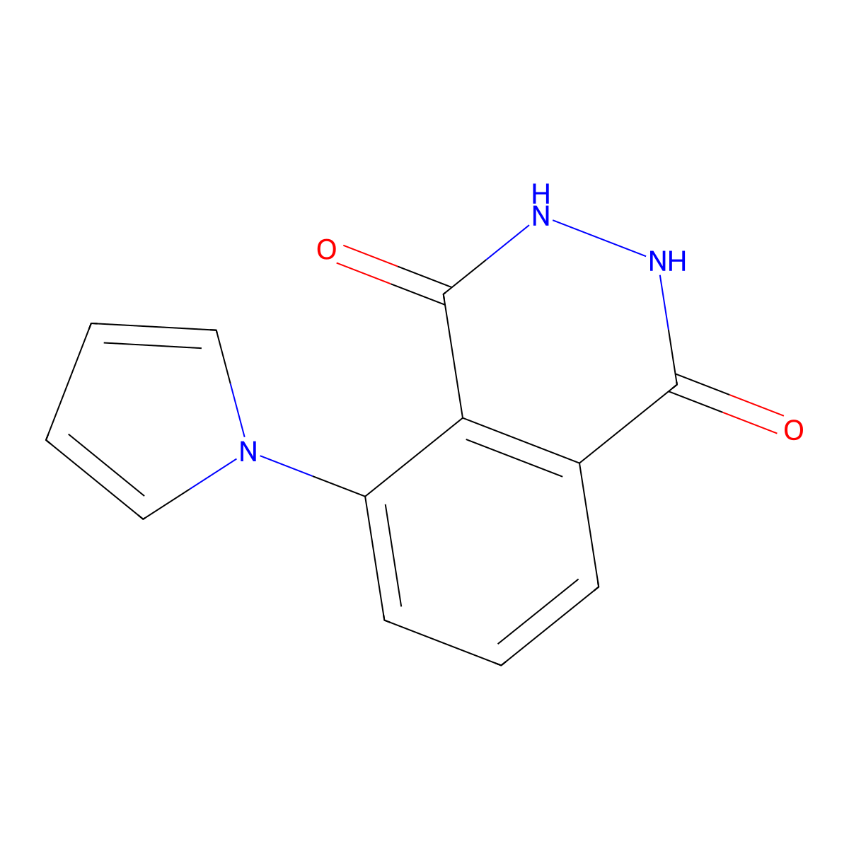 5-(1H-Pyrrol-1-yl)-2,3-dihydrophthalazine-1,4-dione molecular structure, CAS 1795300-02-5