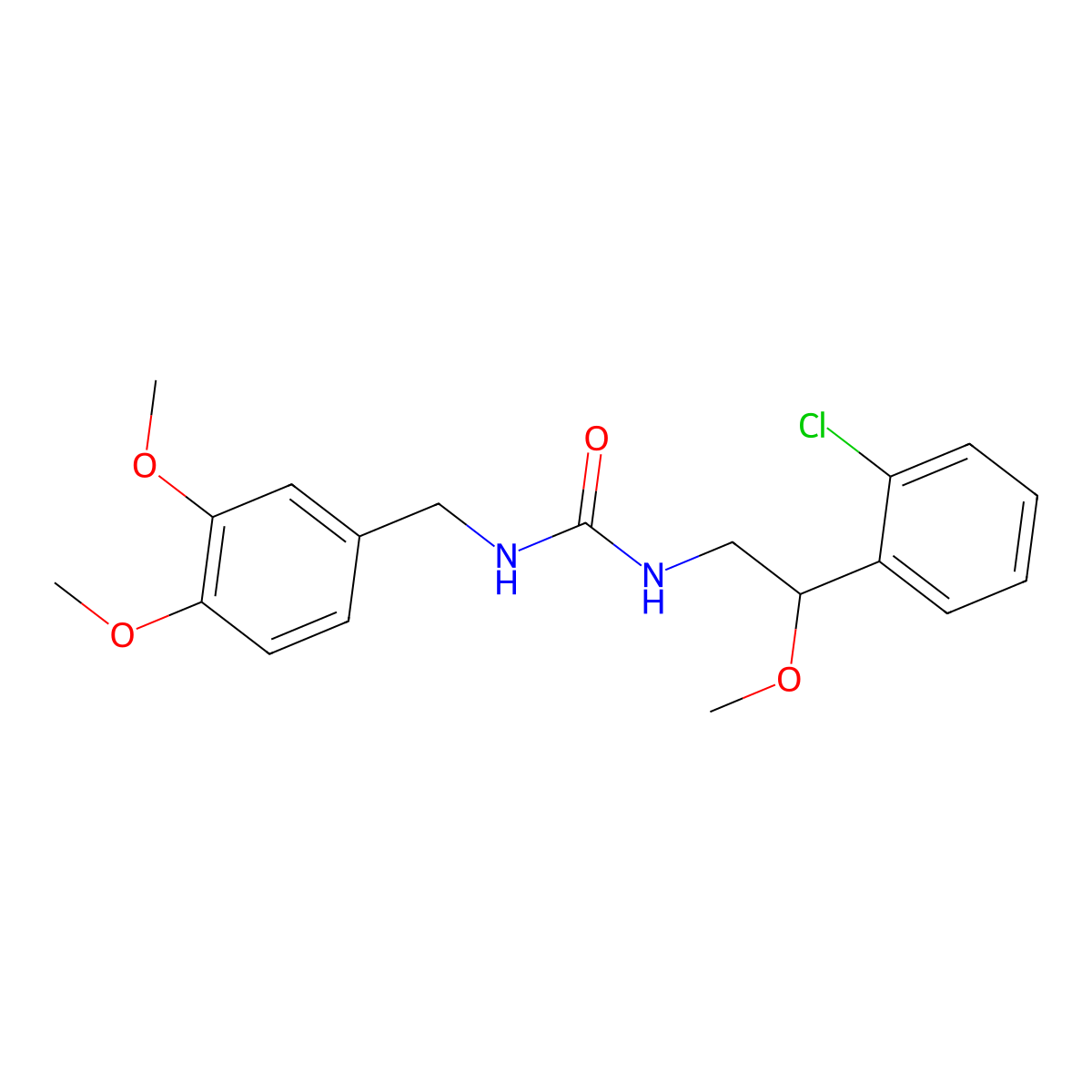 1-(2-(2-Chlorophenyl)-2-methoxyethyl)-3-(3,4-dimethoxybenzyl)urea molecular structure, CAS 1795300-04-7