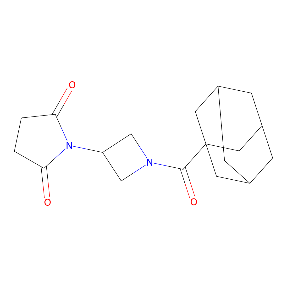 1-[1-(Adamantane-1-carbonyl)azetidin-3-yl]pyrrolidine-2,5-dione molecular structure, CAS 1795300-49-0