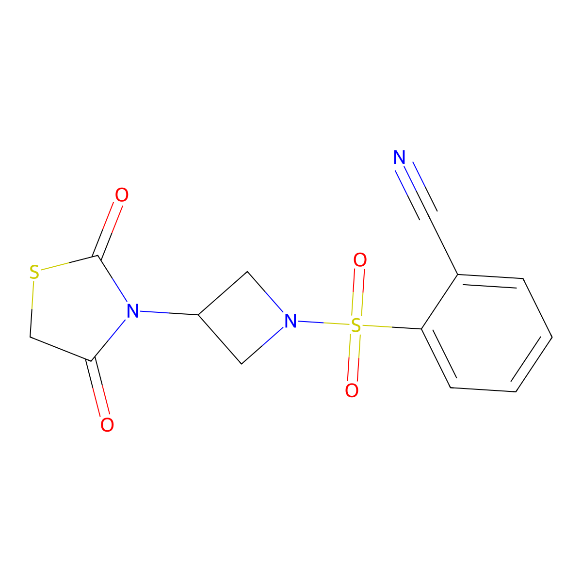 2-((3-(2,4-Dioxothiazolidin-3-yl)azetidin-1-yl)sulfonyl)benzonitrile molecular structure, CAS 1795301-05-1