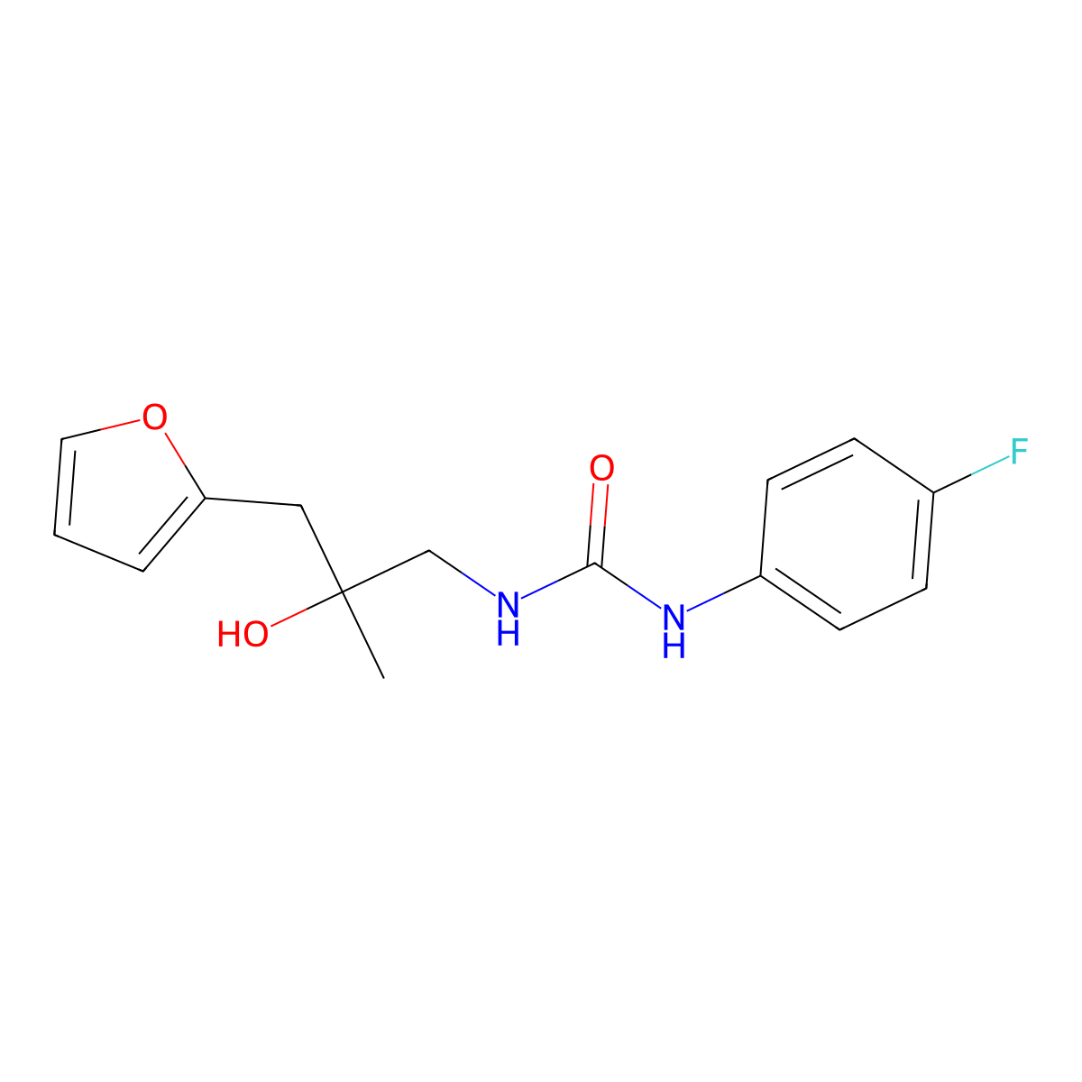 1-(4-Fluorophenyl)-3-(3-(furan-2-yl)-2-hydroxy-2-methylpropyl)urea molecular structure, CAS 1795301-66-4