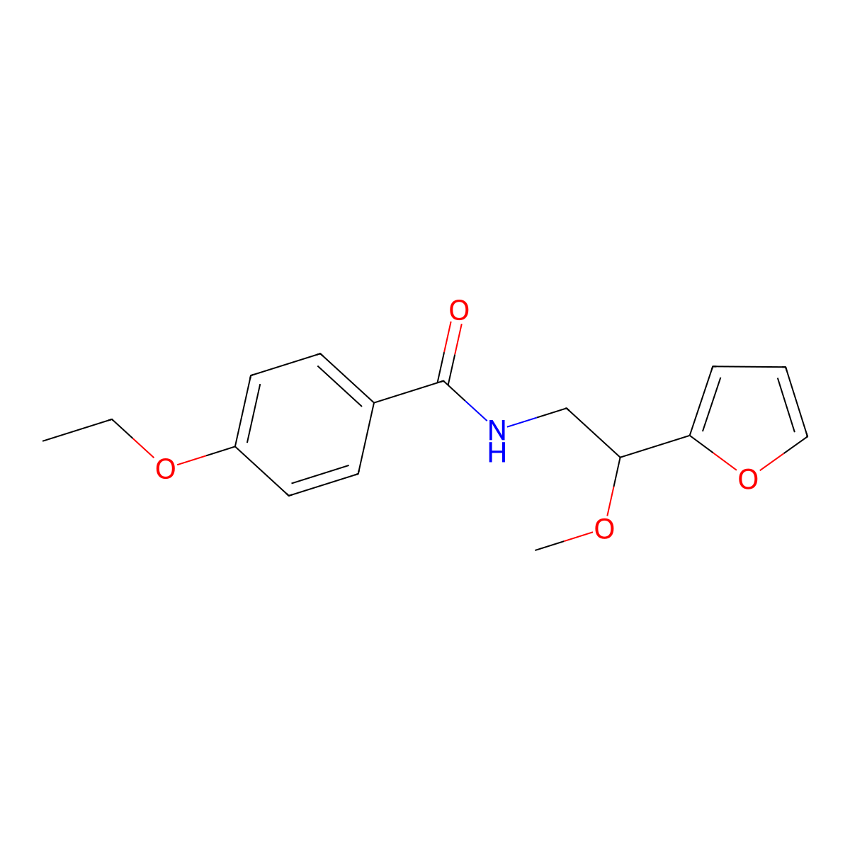 4-ethoxy-N-[2-(furan-2-yl)-2-methoxyethyl]benzamide molecular structure, CAS 1795301-77-7