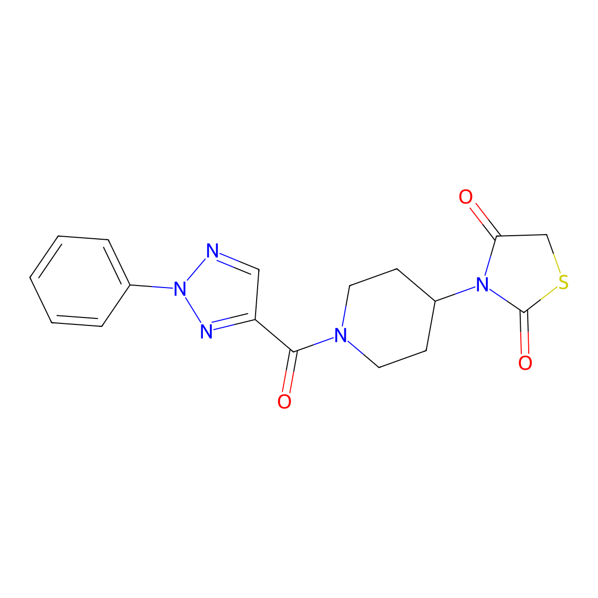 3-(1-(2-phenyl-2H-1,2,3-triazole-4-carbonyl)piperidin-4-yl)thiazolidine-2,4-dione molecular structure, CAS 1795301-78-8