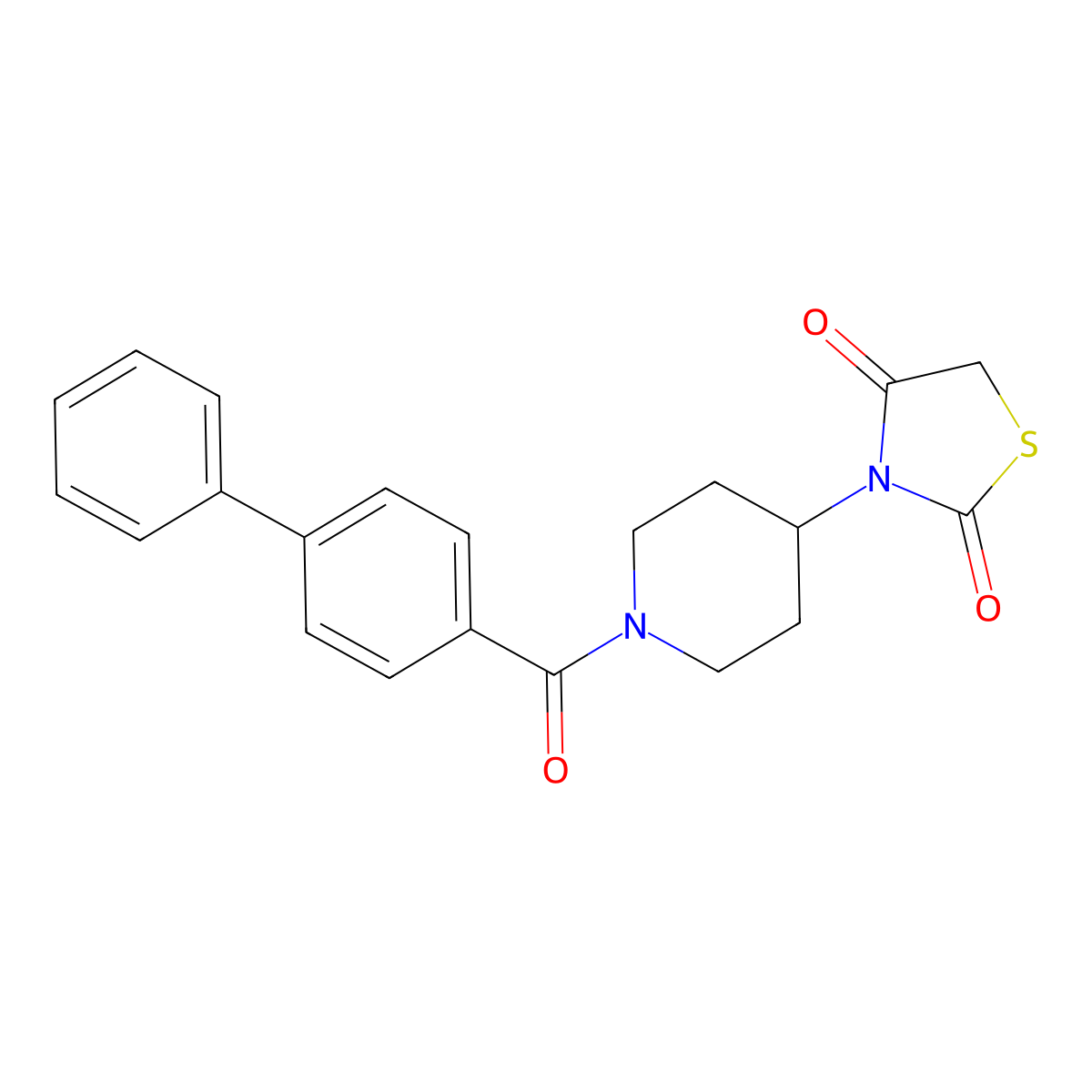 3-(1-([1,1'-Biphenyl]-4-carbonyl)piperidin-4-yl)thiazolidine-2,4-dione molecular structure, CAS 1795301-87-9