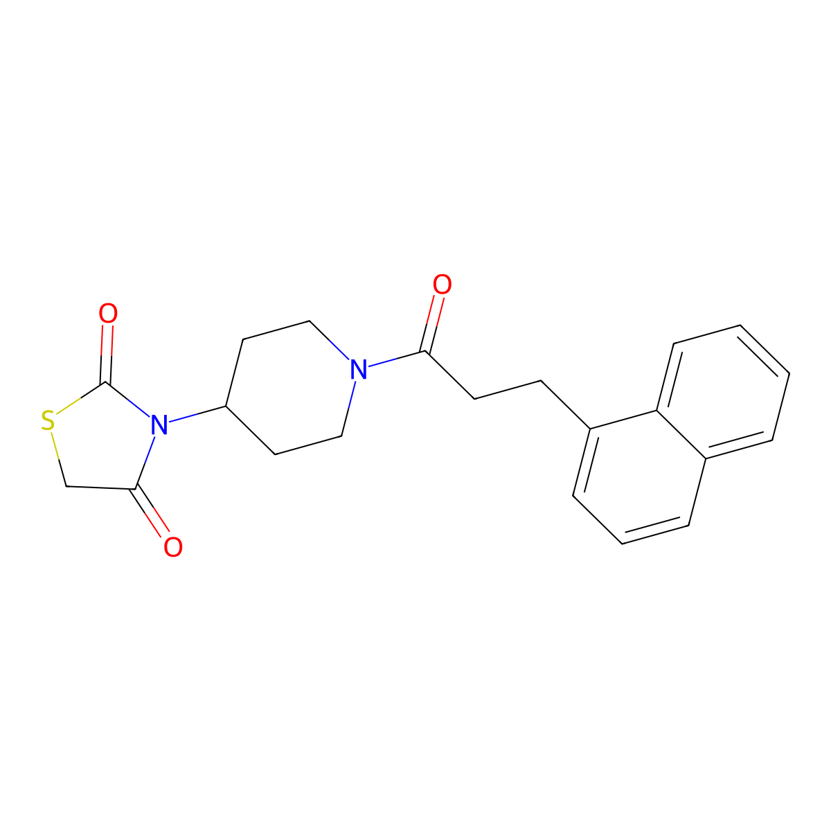 3-(1-(3-(Naphthalen-1-yl)propanoyl)piperidin-4-yl)thiazolidine-2,4-dione molecular structure, CAS 1795301-90-4
