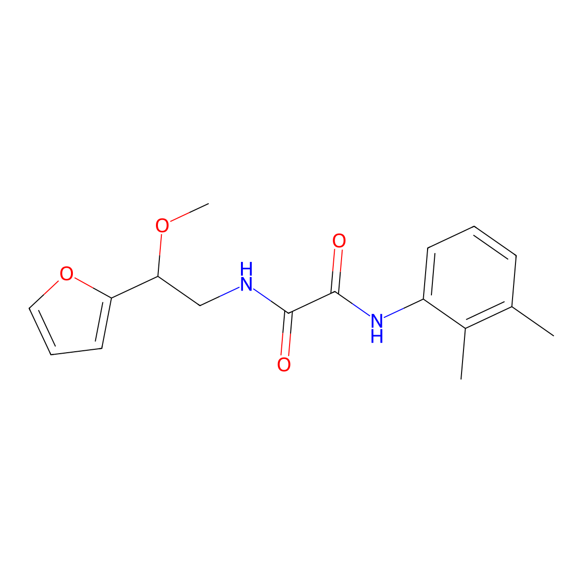 N1-(2,3-dimethylphenyl)-N2-(2-(furan-2-yl)-2-methoxyethyl)oxalamide molecular structure, CAS 1795301-91-5