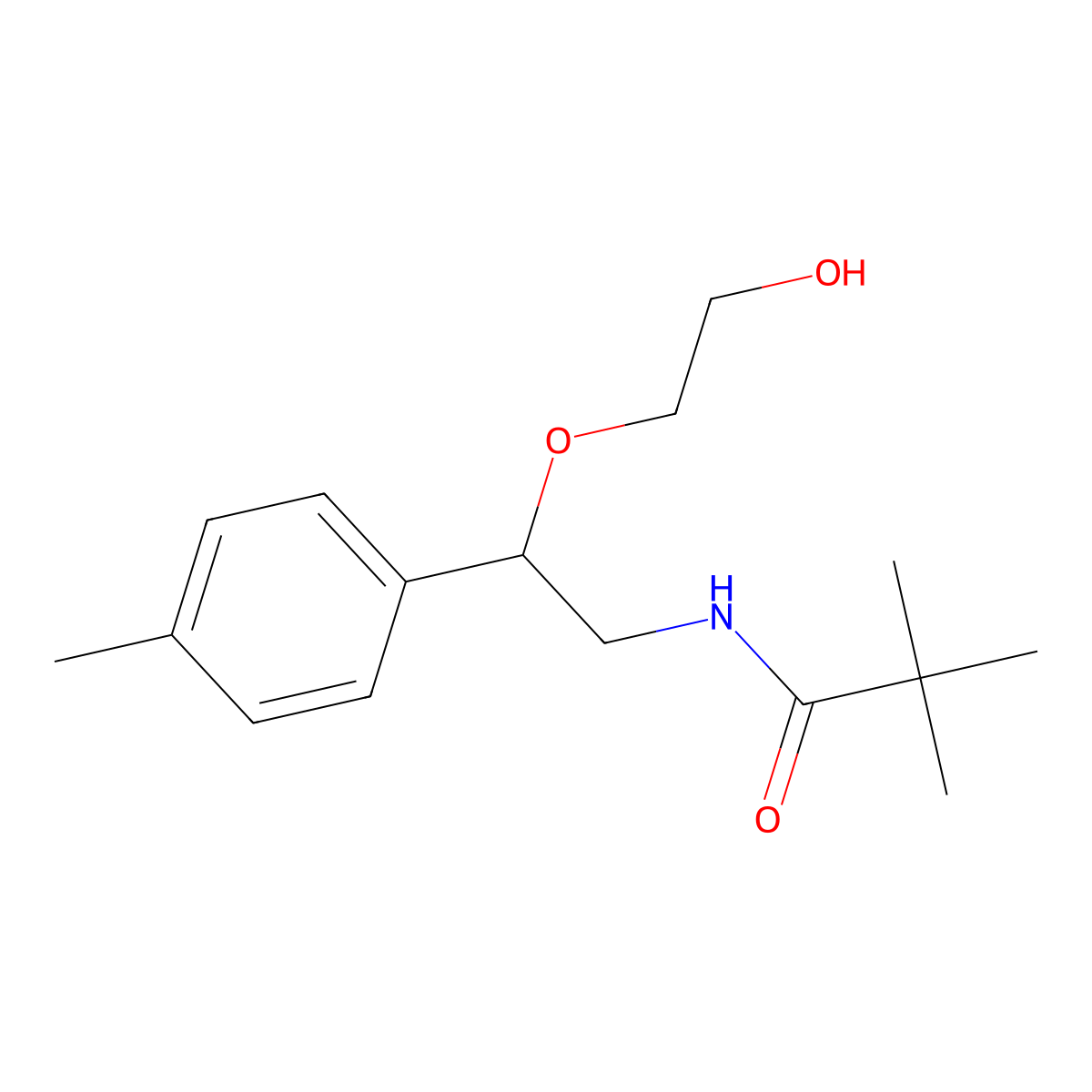 N-(2-(2-hydroxyethoxy)-2-(p-tolyl)ethyl)pivalamide molecular structure, CAS 1795301-99-3