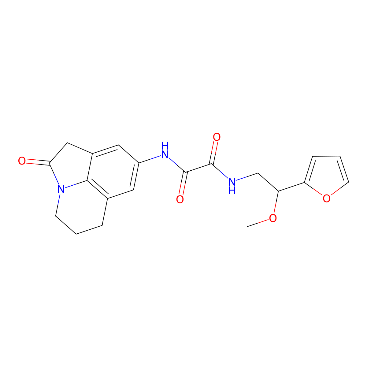 N'-[2-(furan-2-yl)-2-methoxyethyl]-N-{2-oxo-1-azatricyclo[6.3.1.0^{4,12}]dodeca-4,6,8(12)-trien-6-yl}ethanediamide molecular structure, CAS 1795302-02-1