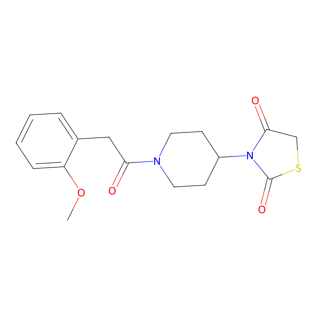 3-(1-(2-(2-Methoxyphenyl)acetyl)piperidin-4-yl)thiazolidine-2,4-dione molecular structure, CAS 1795302-04-3