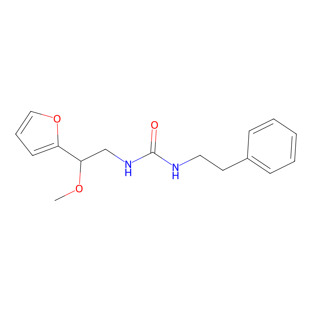1-(2-(Furan-2-yl)-2-methoxyethyl)-3-phenethylurea molecular structure, CAS 1795302-09-8