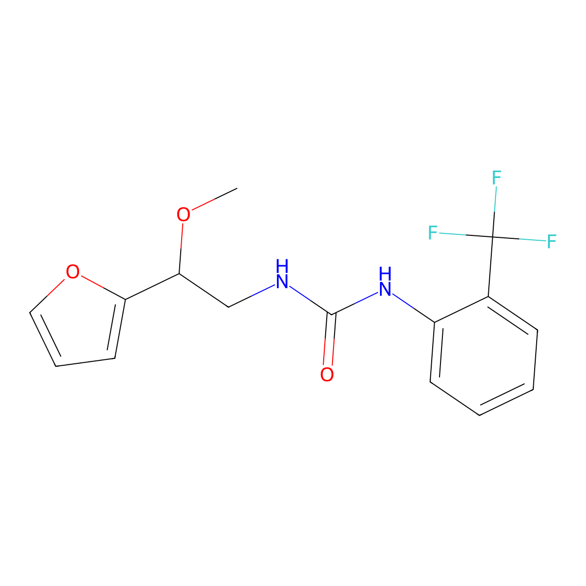 1-(2-(Furan-2-yl)-2-methoxyethyl)-3-(2-(trifluoromethyl)phenyl)urea molecular structure, CAS 1795302-14-5