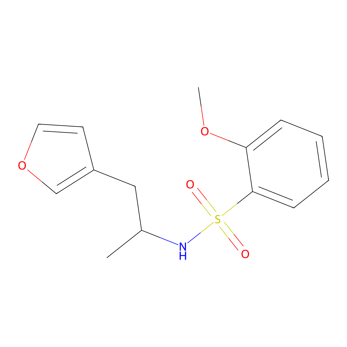 N-(1-(furan-3-yl)propan-2-yl)-2-methoxybenzenesulfonamide molecular structure, CAS 1795302-18-9