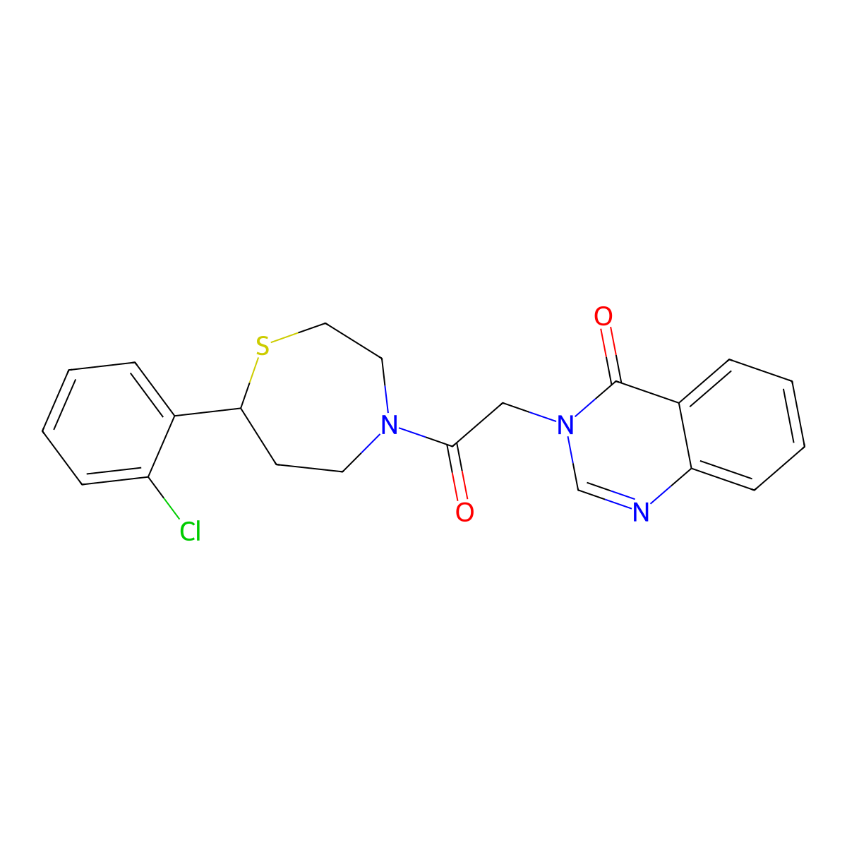 3-(2-(7-(2-chlorophenyl)-1,4-thiazepan-4-yl)-2-oxoethyl)quinazolin-4(3H)-one molecular structure, CAS 1795302-46-3