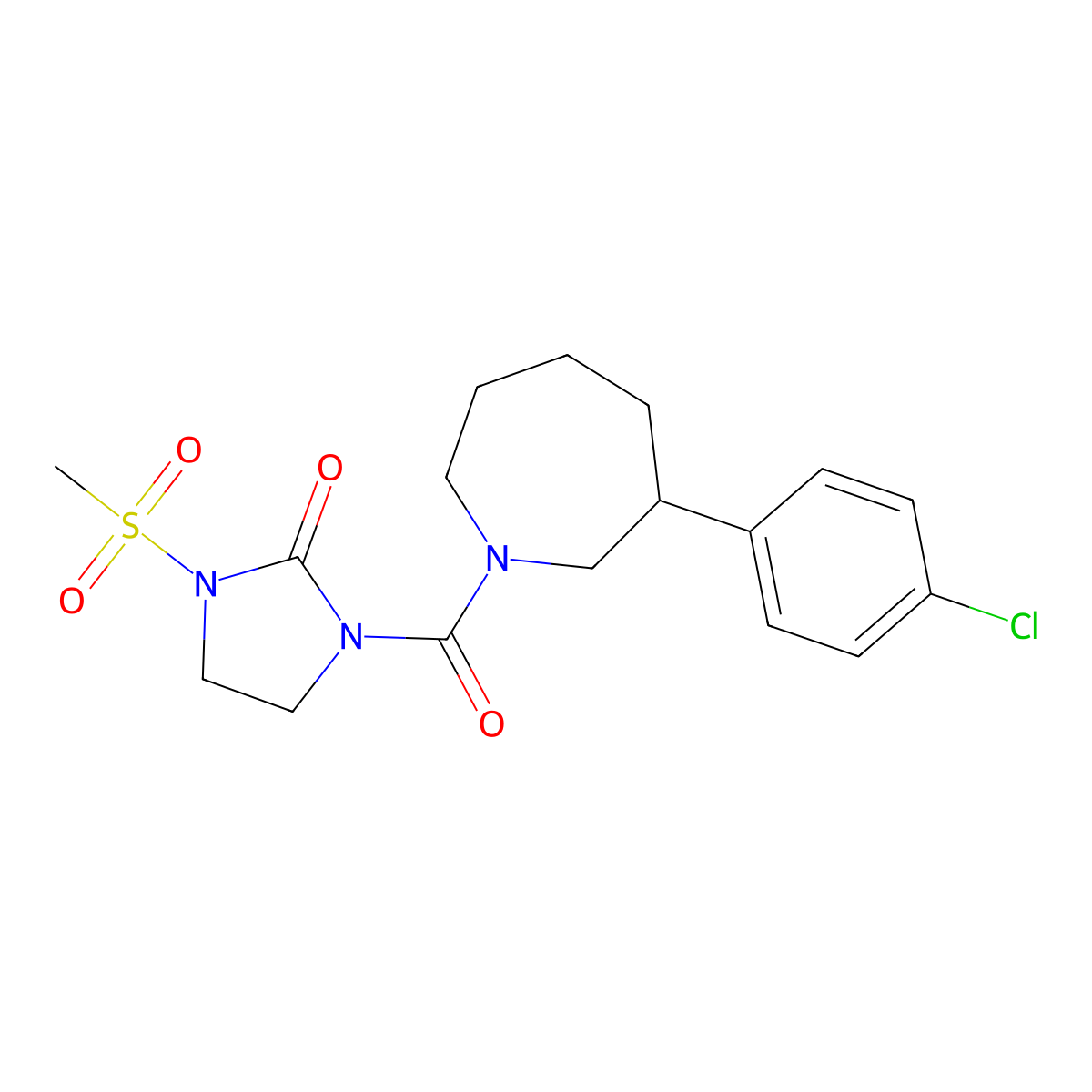 1-(3-(4-Chlorophenyl)azepane-1-carbonyl)-3-(methylsulfonyl)imidazolidin-2-one molecular structure, CAS 1795302-85-0