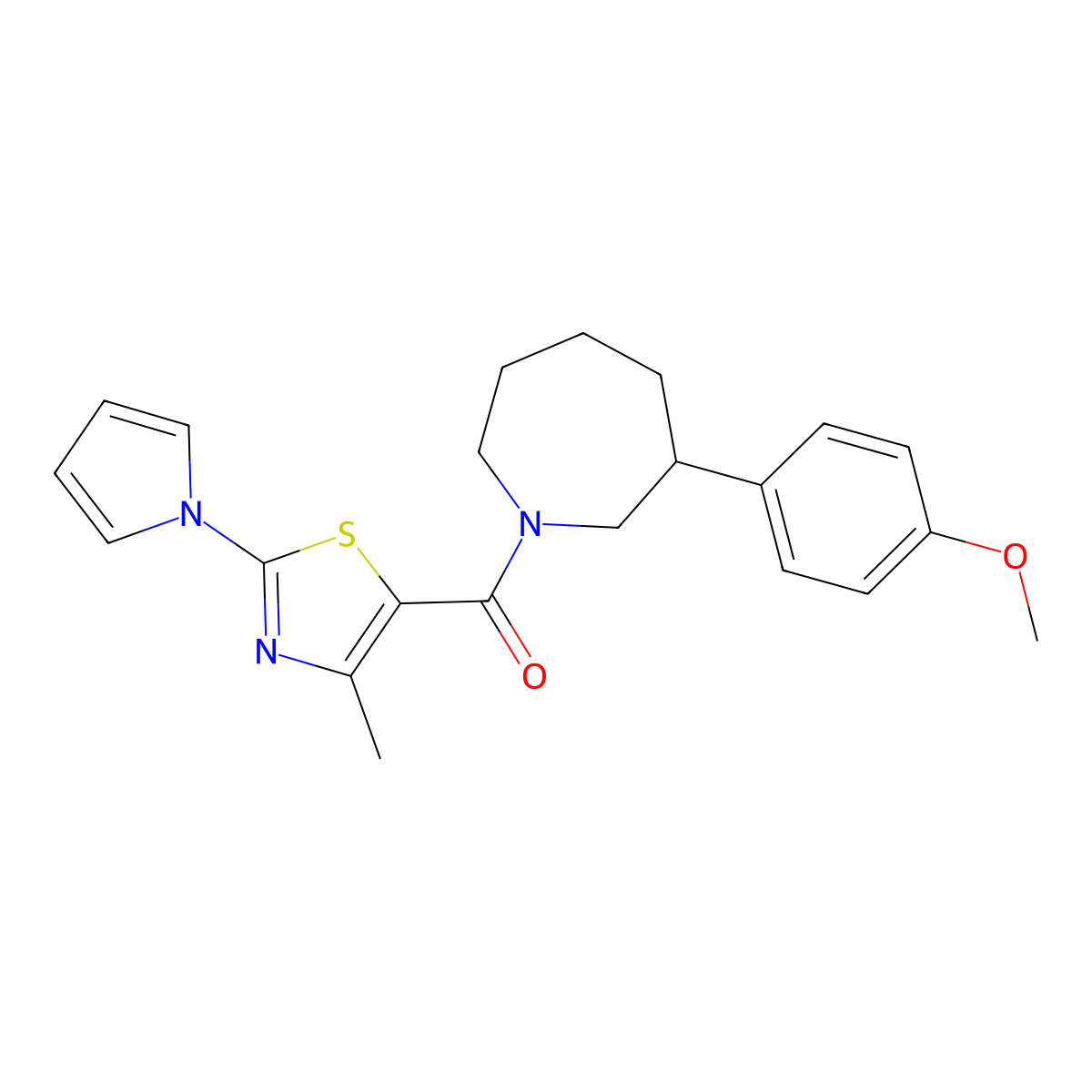 (3-(4-methoxyphenyl)azepan-1-yl)(4-methyl-2-(1H-pyrrol-1-yl)thiazol-5-yl)methanone molecular structure, CAS 1795302-93-0