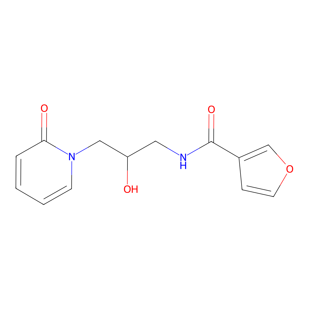N-(2-hydroxy-3-(2-oxopyridin-1(2H)-yl)propyl)furan-3-carboxamide molecular structure, CAS 1795303-17-1