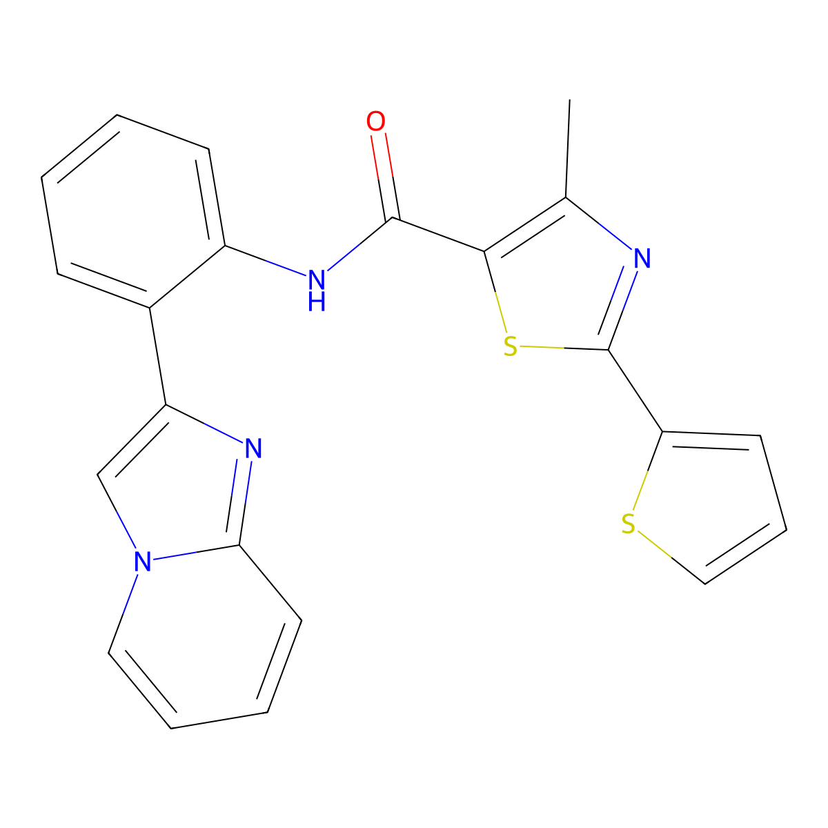 N-(2-(imidazo[1,2-a]pyridin-2-yl)phenyl)-4-methyl-2-(thiophen-2-yl)thiazole-5-carboxamide molecular structure, CAS 1795303-29-5