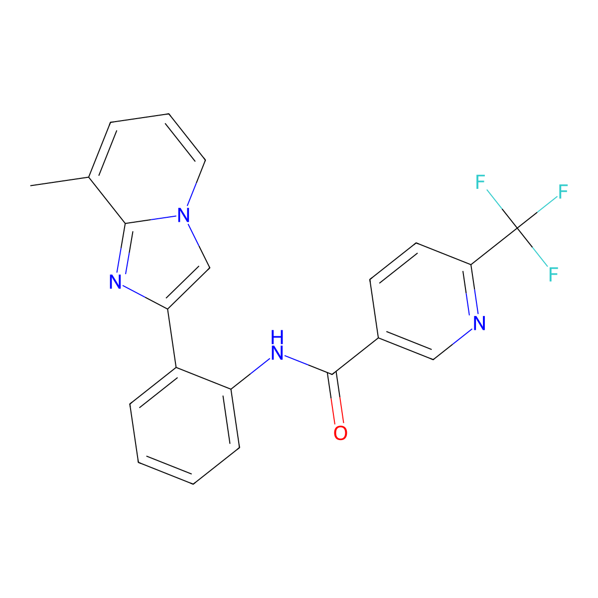 N-(2-(8-methylimidazo[1,2-a]pyridin-2-yl)phenyl)-6-(trifluoromethyl)nicotinamide molecular structure, CAS 1795303-51-3