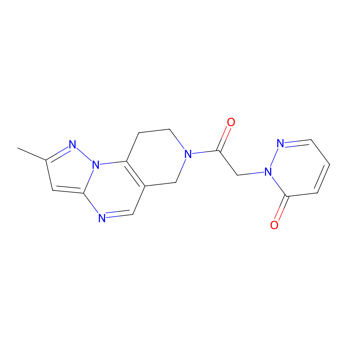 2-(2-(2-methyl-8,9-dihydropyrazolo[1,5-a]pyrido[3,4-e]pyrimidin-7(6H)-yl)-2-oxoethyl)pyridazin-3(2H)-one molecular structure, CAS 1795303-62-6