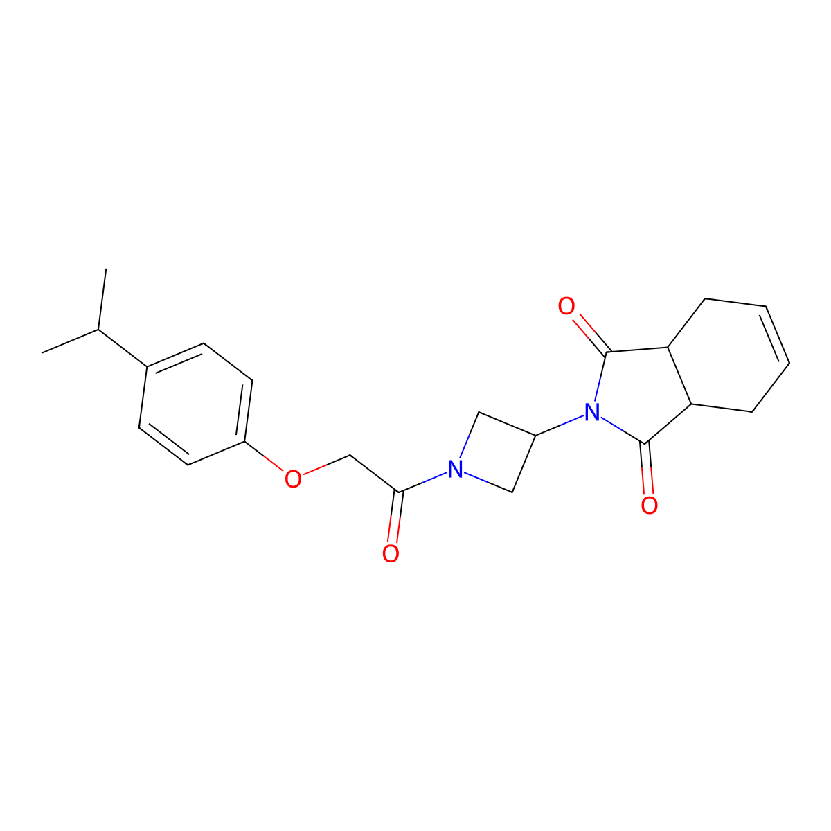 2-(1-(2-(4-isopropylphenoxy)acetyl)azetidin-3-yl)-3a,4,7,7a-tetrahydro-1H-isoindole-1,3(2H)-dione molecular structure, CAS 1795303-92-2