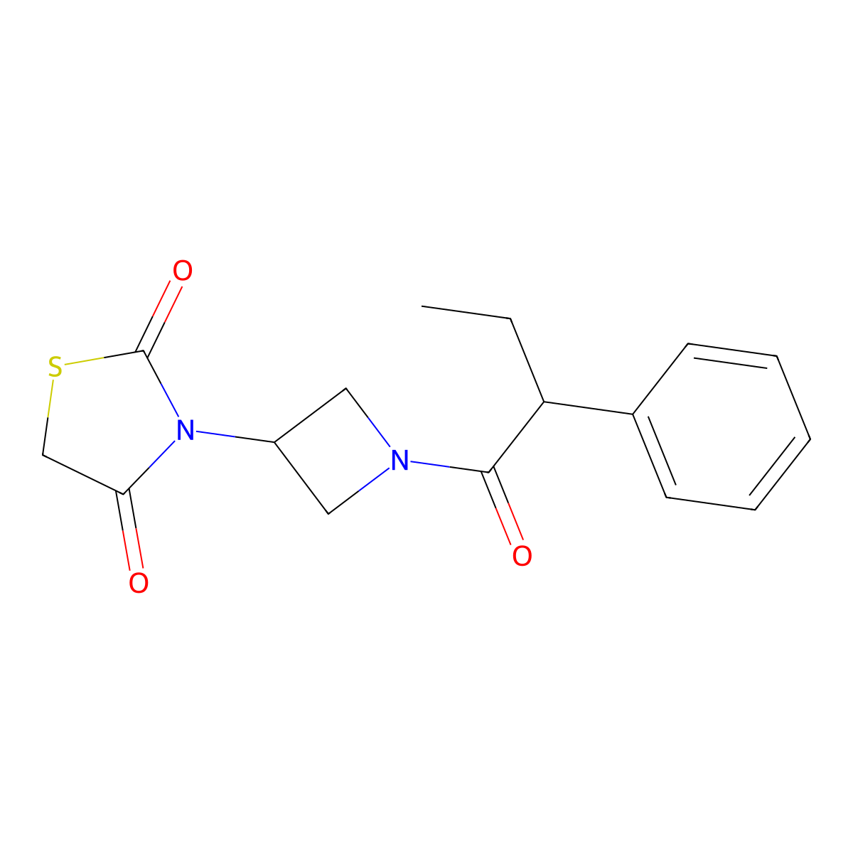 3-(1-(2-Phenylbutanoyl)azetidin-3-yl)thiazolidine-2,4-dione molecular structure, CAS 1795304-18-5