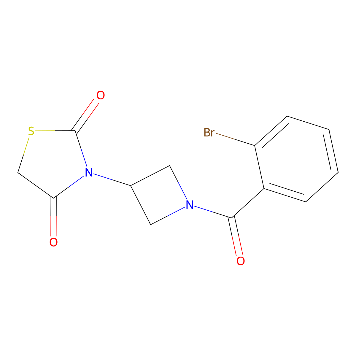 3-(1-(2-Bromobenzoyl)azetidin-3-yl)thiazolidine-2,4-dione molecular structure, CAS 1795304-25-4