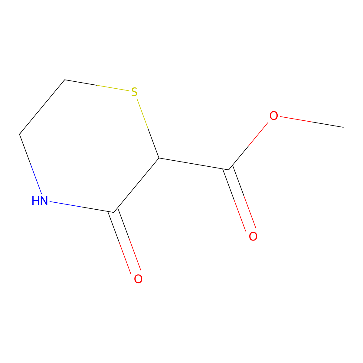 Methyl 3-oxothiomorpholine-2-carboxylate molecular structure, CAS 1795304-62-9