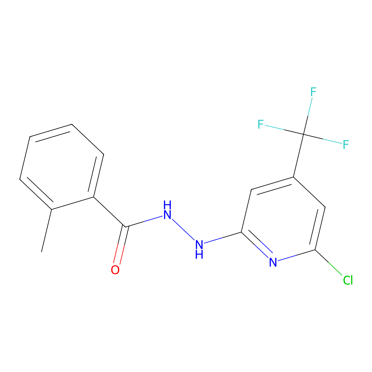 N'-[6-chloro-4-(trifluoromethyl)pyridin-2-yl]-2-methylbenzohydrazide molecular structure, CAS 1795304-95-8