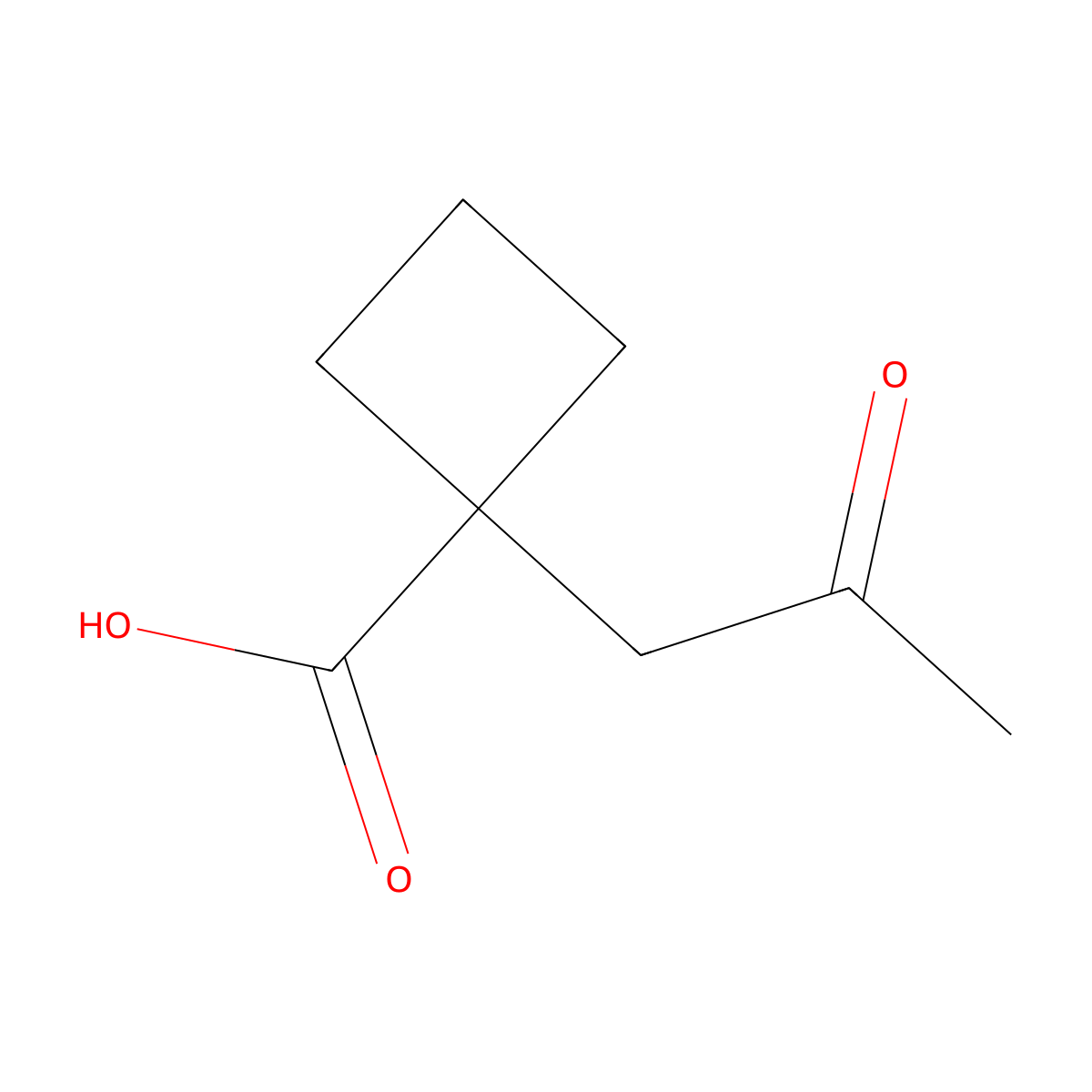 1-(2-Oxopropyl)cyclobutane-1-carboxylic acid molecular structure, CAS 1795306-43-2
