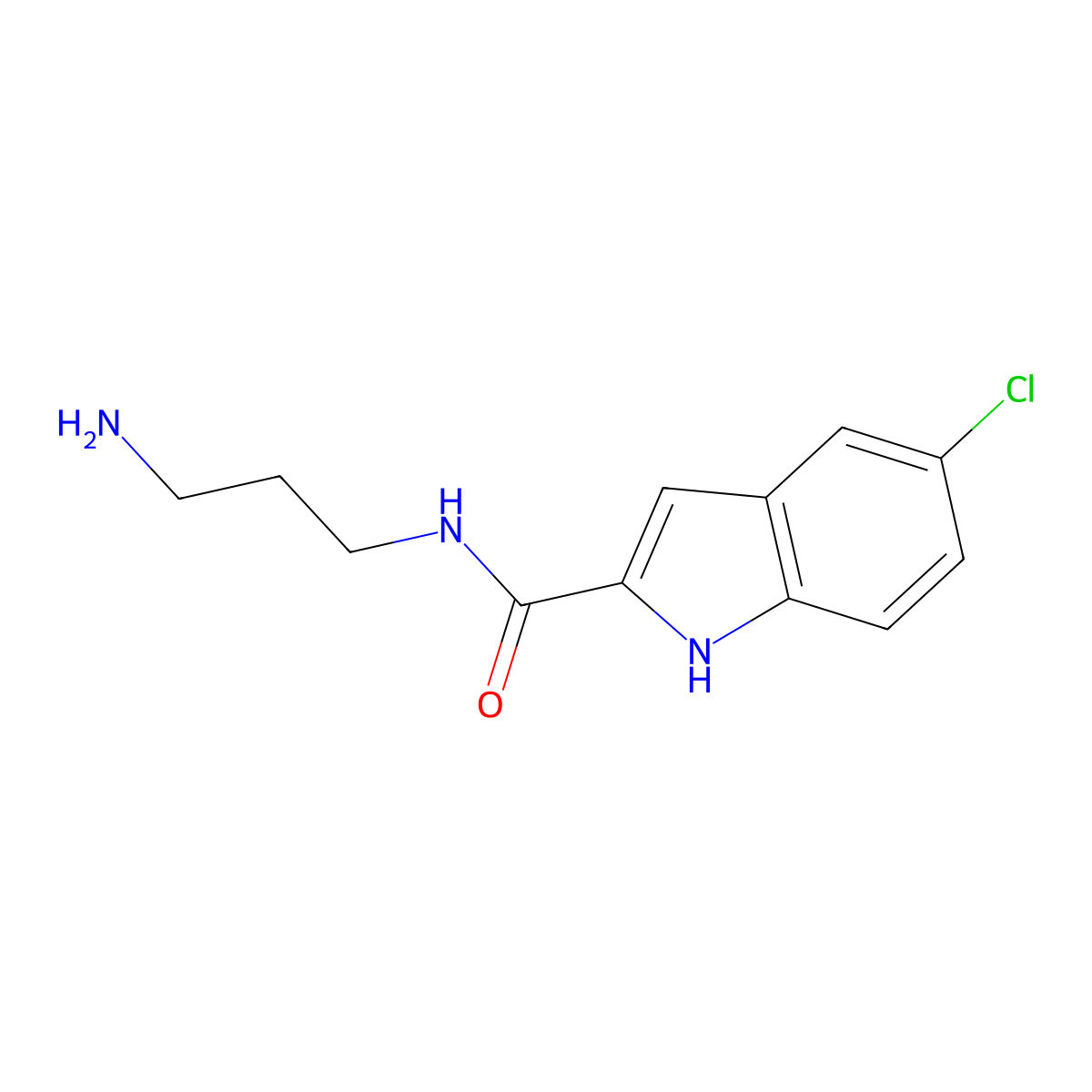 N-(3-aminopropyl)-5-chloro-1H-indole-2-carboxamide molecular structure, CAS 1795328-25-4