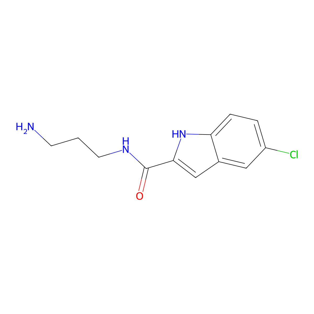 N-(3-aminopropyl)-5-chloro-1H-indole-2-carboxamide molecular structure, CAS 1795328-25-4