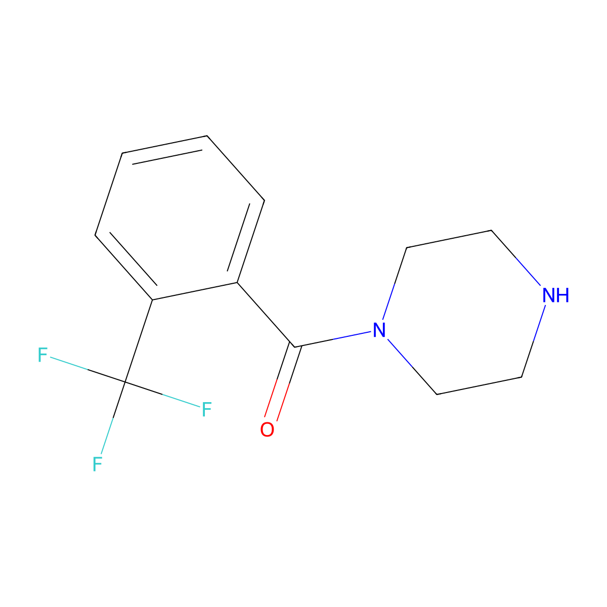 1-[2-(Trifluoromethyl)benzoyl]piperazine molecular structure, CAS 179534-78-2