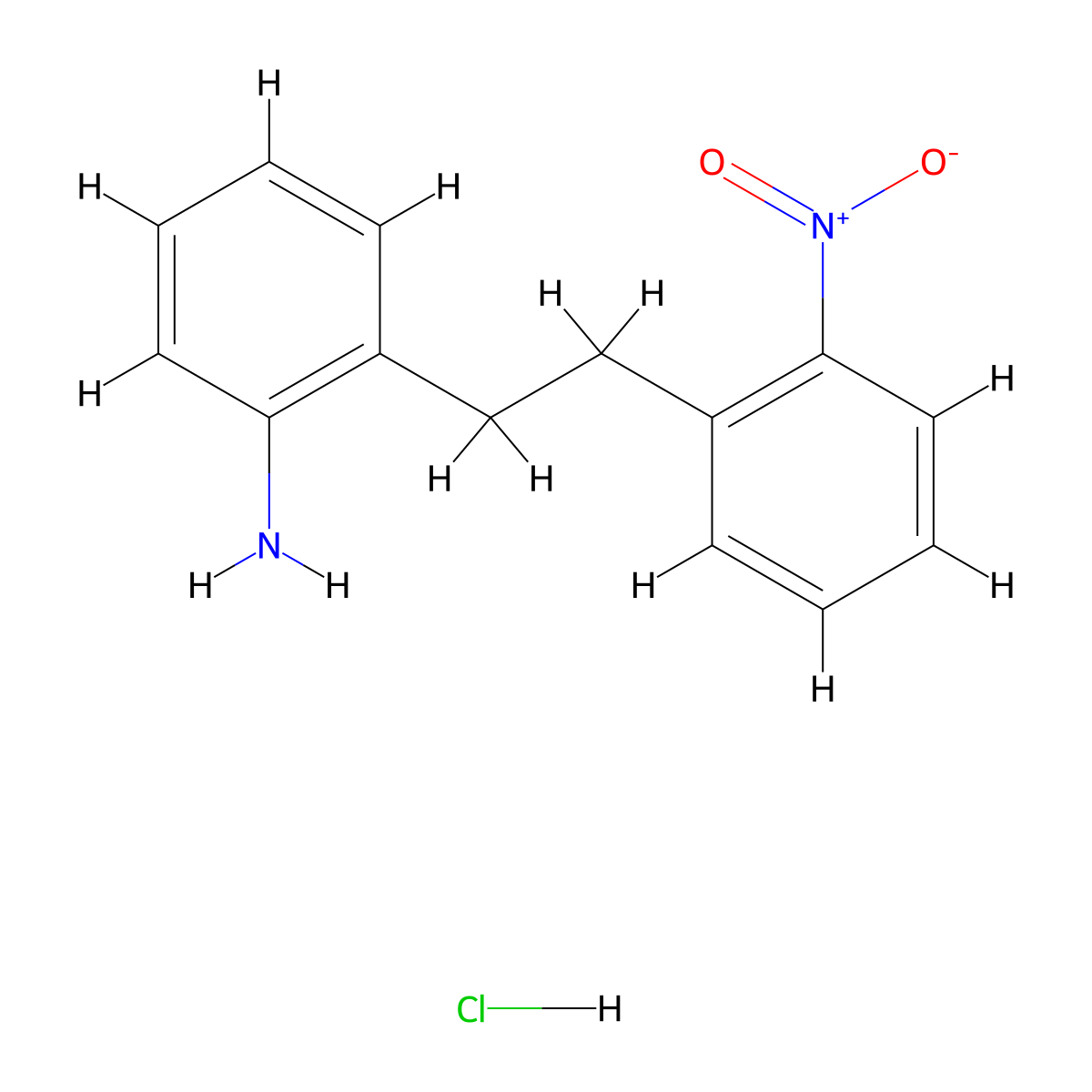 2-(2-(2-Nitrophenyl)ethyl)aniline hydrochloride molecular structure, CAS 1795353-13-7