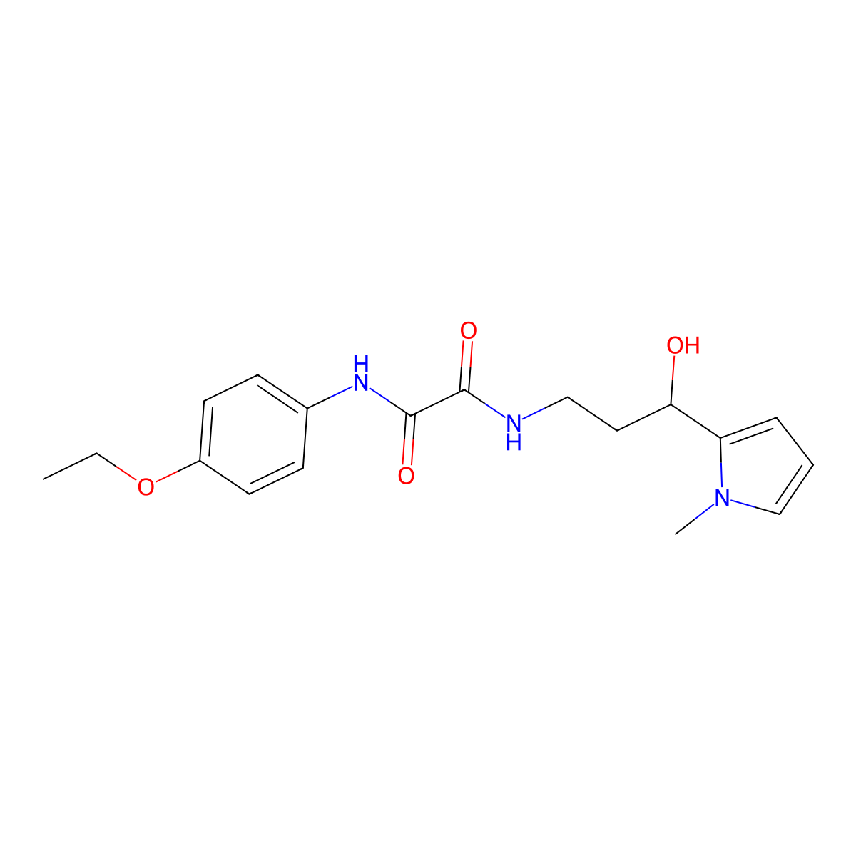 N1-(4-ethoxyphenyl)-N2-(3-hydroxy-3-(1-methyl-1H-pyrrol-2-yl)propyl)oxalamide molecular structure, CAS 1795358-79-0