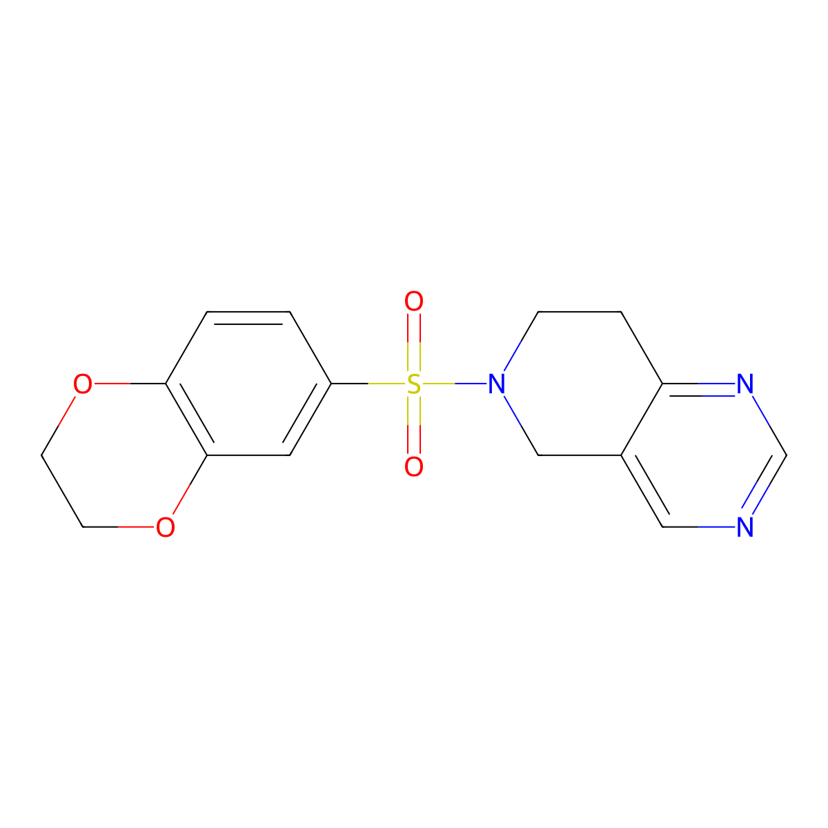 6-((2,3-Dihydrobenzo[b][1,4]dioxin-6-yl)sulfonyl)-5,6,7,8-tetrahydropyrido[4,3-d]pyrimidine molecular structure, CAS 1795358-88-1