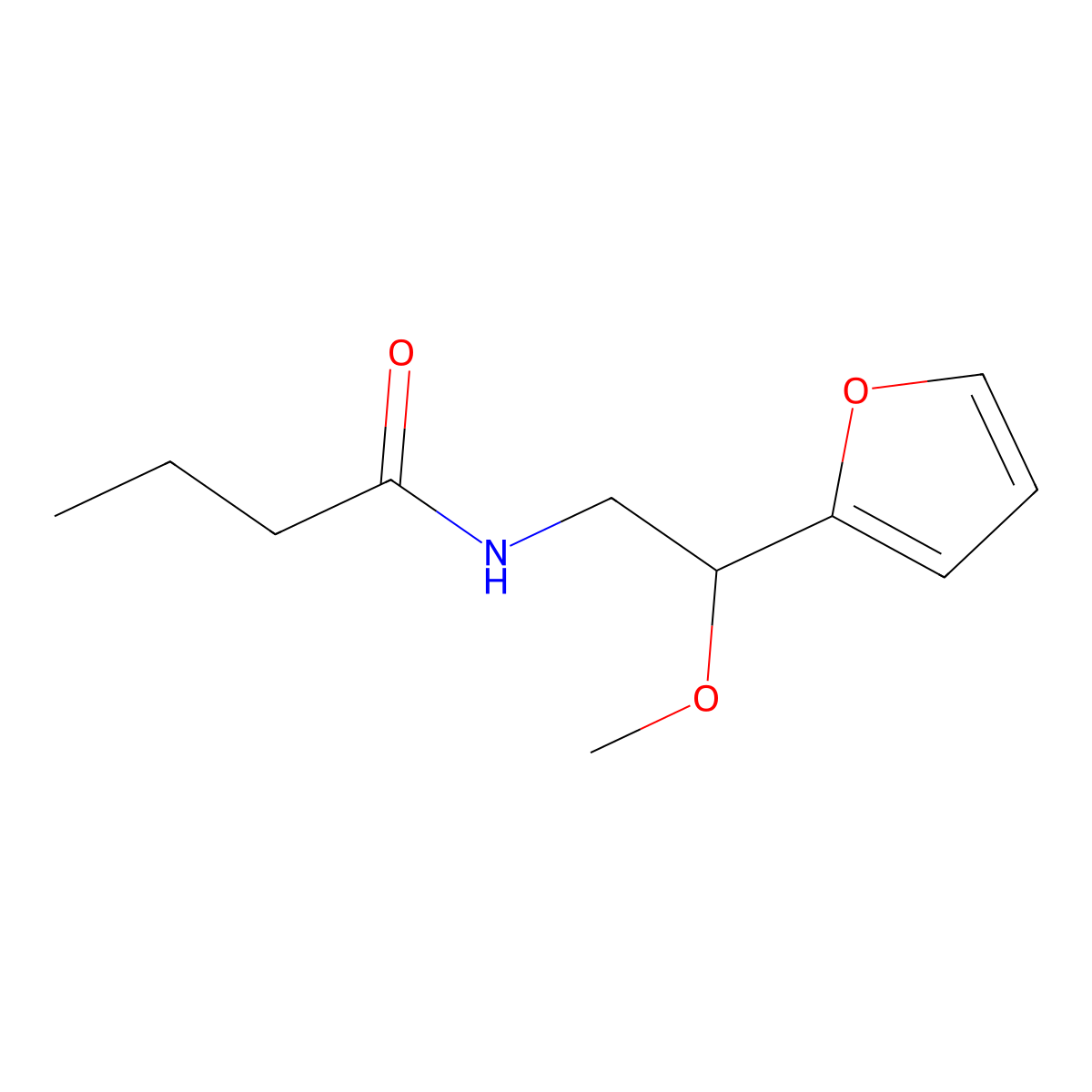 N-(2-(furan-2-yl)-2-methoxyethyl)butyramide molecular structure, CAS 1795359-48-6