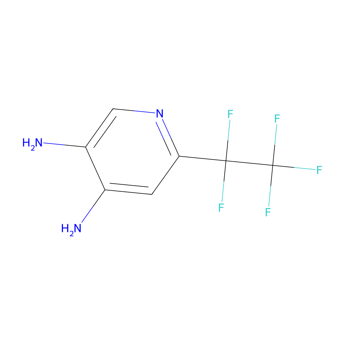 6-(Pentafluoroethyl)pyridine-3,4-diamine molecular structure, CAS 1795359-83-9