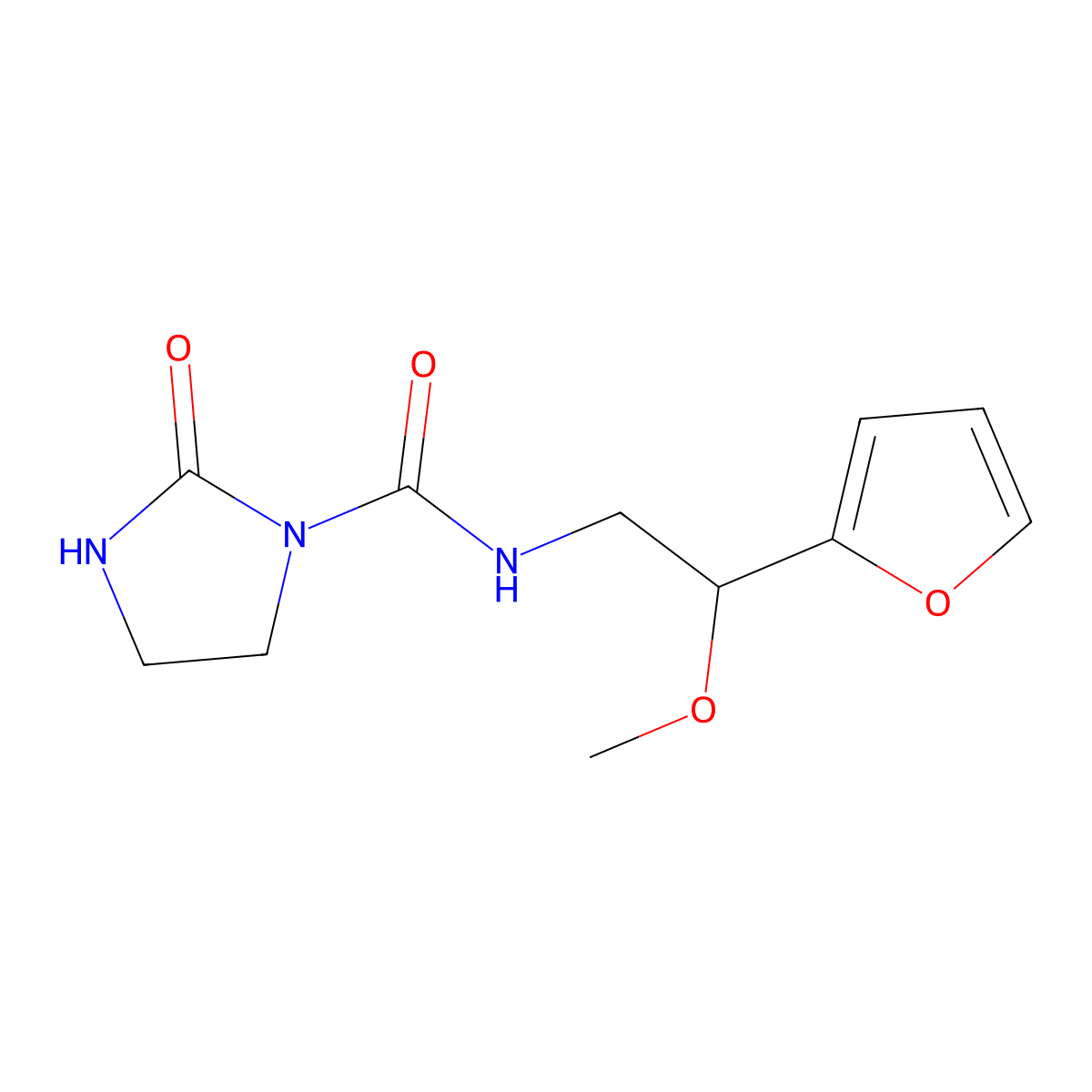 N-[2-(furan-2-yl)-2-methoxyethyl]-2-oxoimidazolidine-1-carboxamide molecular structure, CAS 1795359-91-9
